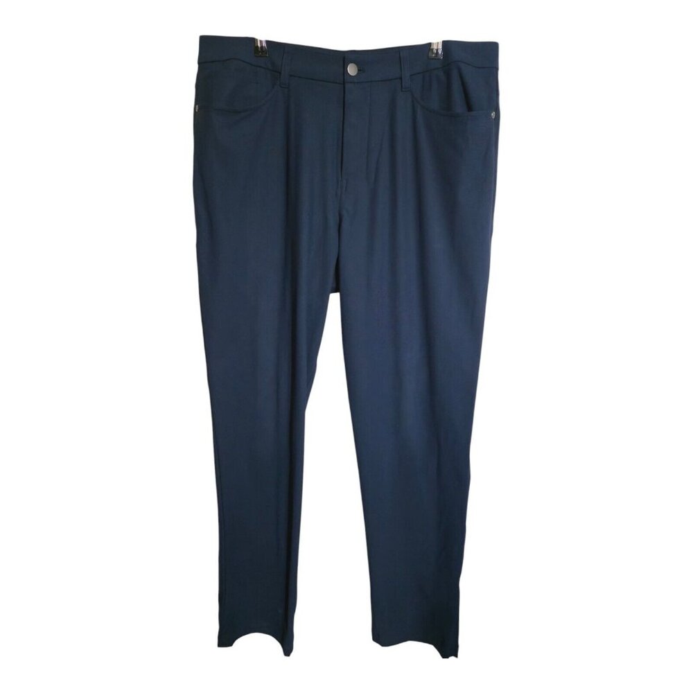 Lululemon Pants Men 35 Blue ABC 5-Pocket  Warpstreme Golf Athleisure M5AO3S